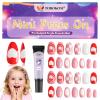 26PCS Press on Nails for Kids, TOROKOM Kid Fake Nail Set with Glue,Candy Heart Plaid Stick on Nails for Girls Gift Age 8 9 10 11 12 view 1
