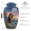 Casketique Lion Urn for Ashes Adult Male and Women 10 & 3 Inch, Blue Small Keepsake Urns for Human Ash, Large Wilderness Memorial Funeral Cremation Urns for Human Ashes, 1 Large 1 Keepsake Urn Combo view 2