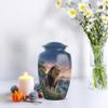 Casketique Lion Urn for Ashes Adult Male and Women 10 & 3 Inch, Blue Small Keepsake Urns for Human Ash, Large Wilderness Memorial Funeral Cremation Urns for Human Ashes, 1 Large 1 Keepsake Urn Combo view 4
