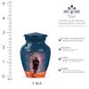 Casketique Native American Urn for Ashes Adult Male - Blue Funeral Urn for Ashes for Women - Memorial Urns for Human Ash Adult Man - Cremation Burial for Men & Women 1 Large & 1 Keepsake - 10 & 3 Inch view 3