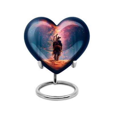 Casketique American Native Tiny Memorial Urns for Human Ashes Adult Man - Mini Burial Urn for Ashes for Women - Keepsake Blue Cremation Urn for Mom - Small Funeral Urns for Adult Human - 3 Inch