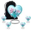 Remembrate Peacock Human Urns for Ashes Adult Female - Pink Flowers Urns for Ashes for Mom and Dad 8 Inch, 4 Keepsake Combo - Blue Adult Human Urn for Mother and Father Remains view 1