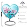 Remembrate Peacock Human Urns for Ashes Adult Female - Pink Flowers Urns for Ashes for Mom and Dad 8 Inch, 4 Keepsake Combo - Blue Adult Human Urn for Mother and Father Remains view 3