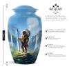 Casketique American Native Blue Urn for Ashes for Women - Landscape Cremation Urns for Human Ashes Adult - Memorial Urn for Mother - Funeral Urns for Adult Men Ash - 10 Inch view 2