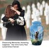 Casketique American Native Blue Urn for Ashes for Women - Landscape Cremation Urns for Human Ashes Adult - Memorial Urn for Mother - Funeral Urns for Adult Men Ash - 10 Inch view 3