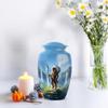Casketique American Native Blue Urn for Ashes for Women - Landscape Cremation Urns for Human Ashes Adult - Memorial Urn for Mother - Funeral Urns for Adult Men Ash - 10 Inch view 4