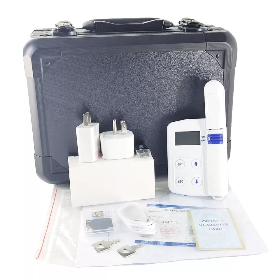 QIUSUO Chlorophyllometer with Range 0.0 to 99.9 SPAD Accuracy 1.0 SPAD Measuring Area 2mm * 3mm 16GB Large Storage Space Instrument Can be Directly Online with The Computer