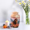 Casketique Lion Cremation Urns for Men - Large Brown Urn for Ashes Adult Female - Sunset Urn for Burial - Memorial Urns for Human Ashes Men & Women - 10 Inch view 4