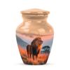 Casketique Lion Urns for Human Ashes Adult Female - Brown Funeral Urn for Ashes for Women - Memorial Urn for Mom and Dad Keepsake - 1 Large 4 Small Memorial Urns for Adult Men - 10 & 3 Inch view 2