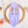 FXKS 50 PCS Lavender Square Satin Cloth Napkins, 20 X 20 Inch view 2
