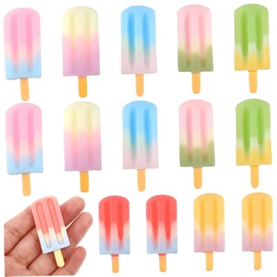 14Pcs Fake Ice Cream, Realistic Simulation Fake Ice Cream Props Resin Food Popsicles Model for Home Shops Staging Decoration Display Props