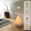 AChoice4U Volcano Aromatherapy Diffuser 180ML Essential Oil Diffuser Small Humidifier with 7 Colors Night Lights,Remote Control for Bedroom,Office(White) view 2