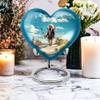 Casketique American Native Cremation Urns for Adult Ashes Women - Large Funeral Urns for Adult Male - Blue Memorial Urn for Human Ashes Female - Burial Urn for Man - 8 Inch view 4