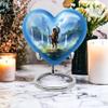 Casketique American Native Memorial Cremation Urns for Human Ashes Adult Mom Set of 1 Large & 1 Keepsake - Burial Urns for Ashes Adult Female Set of 2 - Memorial Urn for Mom & Dad - 8 & 3 Inch Combo view 4