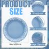 Yungyan 100 Pcs 9 Inch Blue Cielito Lindo Party Decoration Cielito Lindo Paper Plates Platos De Barro Mexican Plates for Baby Shower Talavera Wedding view 3