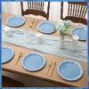 Yungyan 100 Pcs 9 Inch Blue Cielito Lindo Party Decoration Cielito Lindo Paper Plates Platos De Barro Mexican Plates for Baby Shower Talavera Wedding view 4