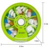 INVODA Weekly Pill Organizer with 77 Pre-Cut Medication Labels 7 Compartment Rotating Medicine Box Daily Pill Case for Vitamins, Fish Oil & Prescriptions BPA-Free Plastic Compact Travel Size view 2