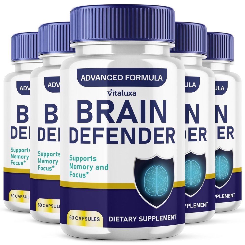 (5 Pack) Brain Defender Supplement, Brain Defend Pills for Focus and Memory Support, BrainDefender Advanced Nootropic Capsules Daily Clarity Cognitive Health Function, Brain Defense Vitamins (300 Ct)