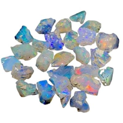 Natural Fire Opal Gemstone Untreated 1mm-3mm Iridescent Raw Crystals Assorted Ethiopian Rough Opal Gems Stones for Jewelry Making, Healing, and Collection (10000 Pcs)