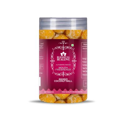 Blessfull Healing Mango Coconut Ball 5 Oz(Ounce) Airtight Container With Spoon