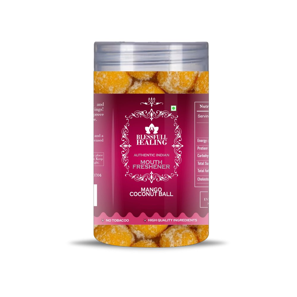 Blessfull Healing Mango Coconut Ball 5 Oz(Ounce) Airtight Container With Spoon