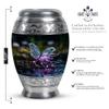 Butterfly Funeral Urn for Adult Human Ashes, Burial Urns for Humans Ash, Cremation Boxes, Large Urn for Husband & Wife, Memorial Gifts for Parents, Decorative Urns, 10" Green view 2