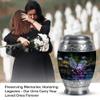Butterfly Funeral Urn for Adult Human Ashes, Burial Urns for Humans Ash, Cremation Boxes, Large Urn for Husband & Wife, Memorial Gifts for Parents, Decorative Urns, 10" Green view 3
