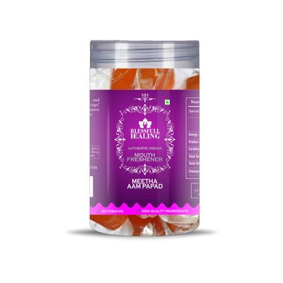 Blessfull Healing Meetha Aam Papad 5 Oz(Ounce) Airtight Container With Spoon