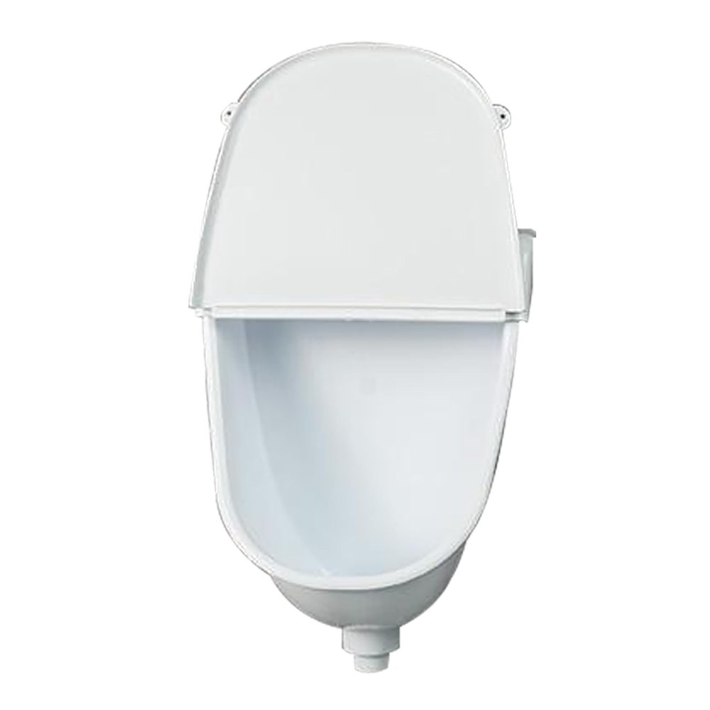 YCCYHQ Wall Mounted Commercial Urinal with Cover, Punch-Free Installation Plastic Urinals for Men for Home, Dorm, Shed or Backyard, RV(White)