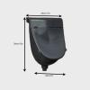 YCCYHQ Wall Mounted Commercial Urinal with Cover, Punch-Free Installation Plastic Urinals for Men for Home, Dorm, Shed or Backyard, RV(White) view 3