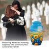 JAGLASH Sunflower Handmade Urn for Adult Ashes Male & Female, Blue Memorial Burial Urns for Human Ashes Mother & Father, Large Urn for Loved Ones Cremation, 10 Inch view 3