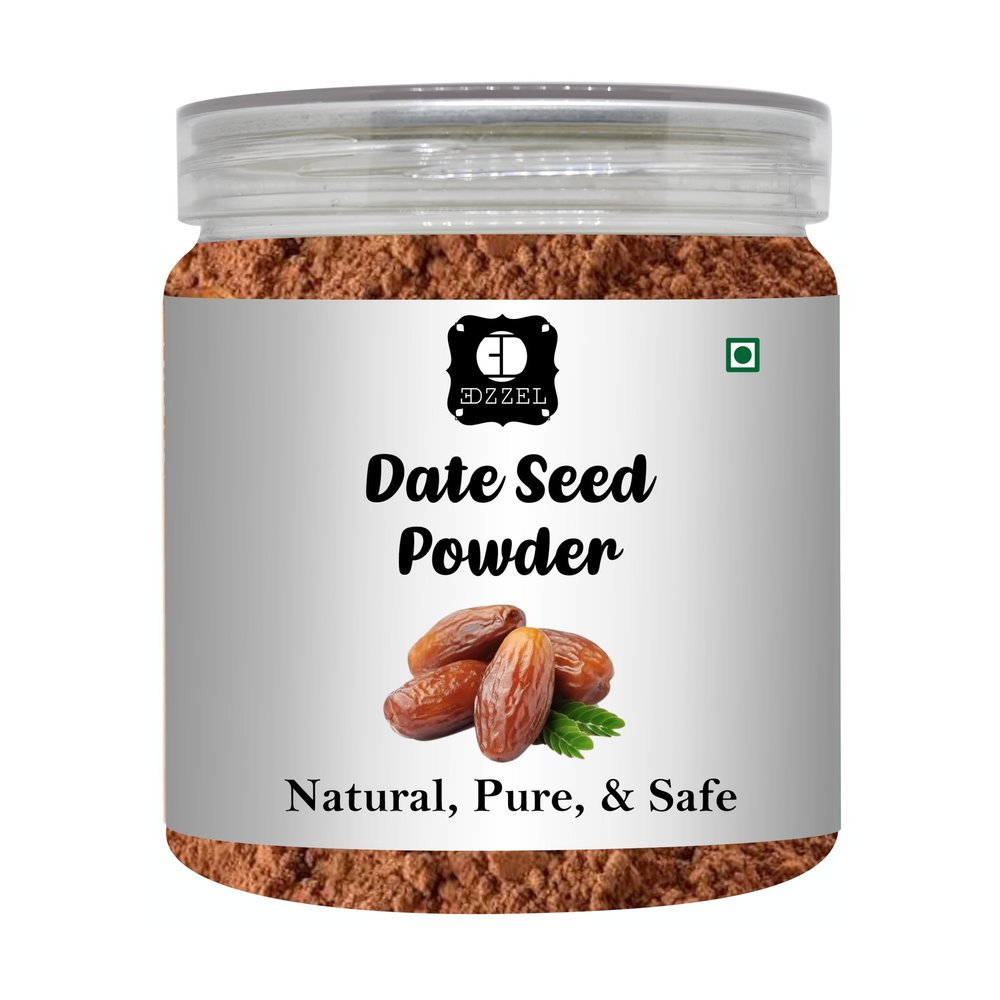 EDZZEL Date Seed Powder - Dry Roasted | 400 GM (14.10 OZ)