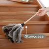 1PCS Ostrich Feather Duster Car Duster Interior Clean DusterReusable Feather Duster for Blinds Kitchen Keyboard Office, Soft and Fluffy Duster Cleaning Supplies(Gray,Large) view 4
