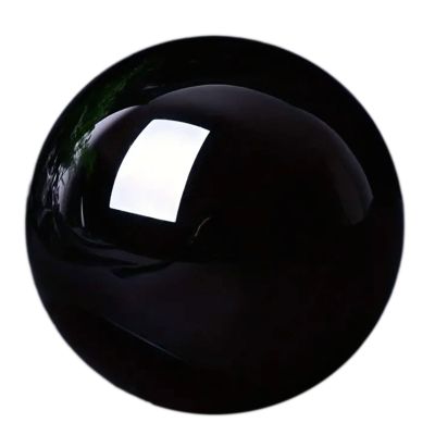 beisup Black Obsidian Crystal Sphere Healing Crystals Decorative Gemstones Ball with Stand for Gothic-Style Home Decor, Meditation, Feng Shui,5cm