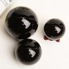 beisup Black Obsidian Crystal Sphere Healing Crystals Decorative Gemstones Ball with Stand for Gothic-Style Home Decor, Meditation, Feng Shui,5cm view 4