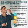 (2-Pack) Methylated B Complex Liquid Drops - Vitamin B Complex with Active L Methylfolate - B12 Sublingual Drops - Vegan B12 Vitamin 5000mcg, Non-GMO, Raspberry Flavor, No Sugar, 2 Fl oz, 80 Servings view 2