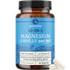 10 in 1 Magnesium Complex Supplement 500MG | Magnesium Citrate, Mag Glycinate, Malate & More | High Absorption Mag Complex with Vitamin B6 | Bone, Muscle & Heart Health Support | Non-GMO | 60 Ct. view 1