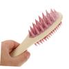 Beaupretty 2pcs Long Handle Scalp Scrub Brush with Silicone Grip Dual Tooth Exfoliating Shampoo Comb for Deep Cleaning and Massaging Wet Dry Hair for Dandruff and Debris Removal view 4