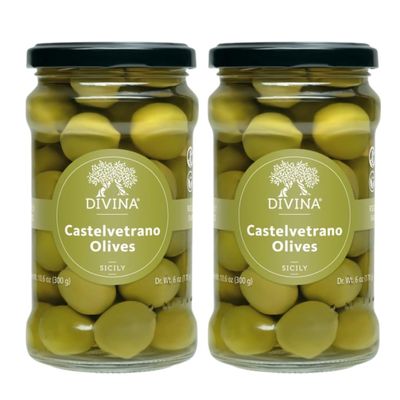 DIVINA Castelvetrano Olives, 10.6 oz (2-Pack)