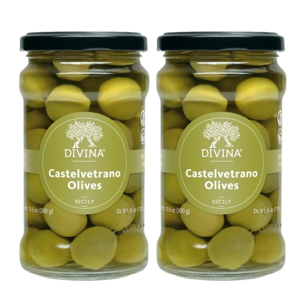DIVINA Castelvetrano Olives, 10.6 oz (2-Pack)