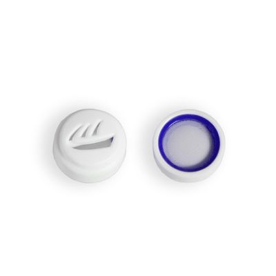 MEE audio 15 dB Flat Response Replacement Filters for Earplugs - Works with Custom and Universal Filtered Earplugs (Pair, White/Blue)