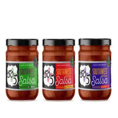 505 Southwestern Craft Salsa 15 Ounce Glass Jars (Pack of 3, Variety Pack)