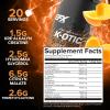 EFX Sports K-OTIC Pre Workout | with Kre-Alkalyn Creatine & Hydromax Glycerol | 300mg Caffeine + Full-Spectrum Amplifiers | 20 Servings (Orange Mango) view 2