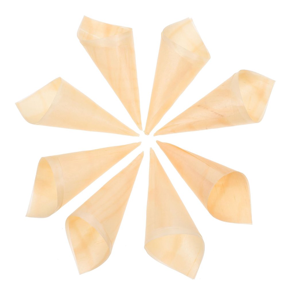 HEALEEP 50pcs Disposable Cones for Ice Cream and Candy Dessert Cups for Parties and Culinary Presentations