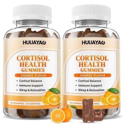 15-in-1 Cortisol Gummies, Cortisol Supplements with Magnesium Glycinate Ashwagandha Rhodiola Rose and L-theanine Complex for Relaxation, Zzz Support and Cortisol Levels, Orange Flavor, 120 Count