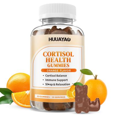 15-in-1 Cortisol Gummies, Cortisol Supplements with Magnesium Glycinate Ashwagandha Rhodiola Rose and L-theanine Complex for Relaxation, Zzz Support and Cortisol Levels, Orange Flavor, 60 Count