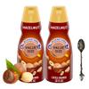 Hazelnut Liquid Coffee Creamer.- Two (2) 32 fl oz Bottles of Creamy Smooth Delightful Coffee Creamer and Candy Freezer Gem Spoon (Hazelnut) - Gem Spoon view 1