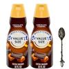 Chocolate Caramel Liquid Coffee Creamer.- Two (2) 32 fl oz Bottles of Creamy Smooth Delightful Coffee Creamer and Candy Freezer Gem Spoon (Chocolate Caramel) Gem Spoon view 1