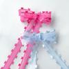 19.68Yard 25mm Heart Pattern Present Ribbon, Polyester Fabric Ribbon Handmade DIY for Valentines Day Gift Wrapping, Christmas, Wedding Party Decoration view 3