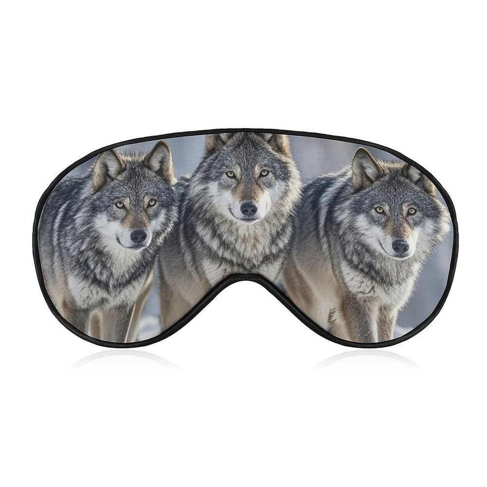Sleep Mask for Side Sleeper Soft Breathable Blackout Pack of Wolves Sleep Eye Cover for Men and Women Travel Yoga